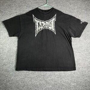 Vintage Y2K Tapout T-shirt Men's 3XL 4XL Money Double sided Faded Black